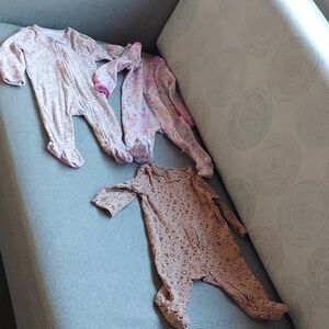 Wonder Nation Pink and Brown Kids Footies